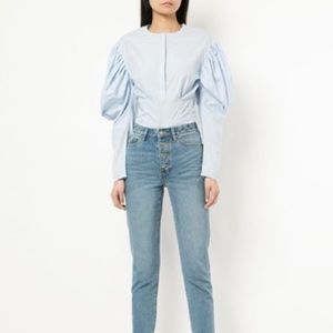 NWOT GEORGIA ALICE cloud shirt Blouse in blue striped cotton